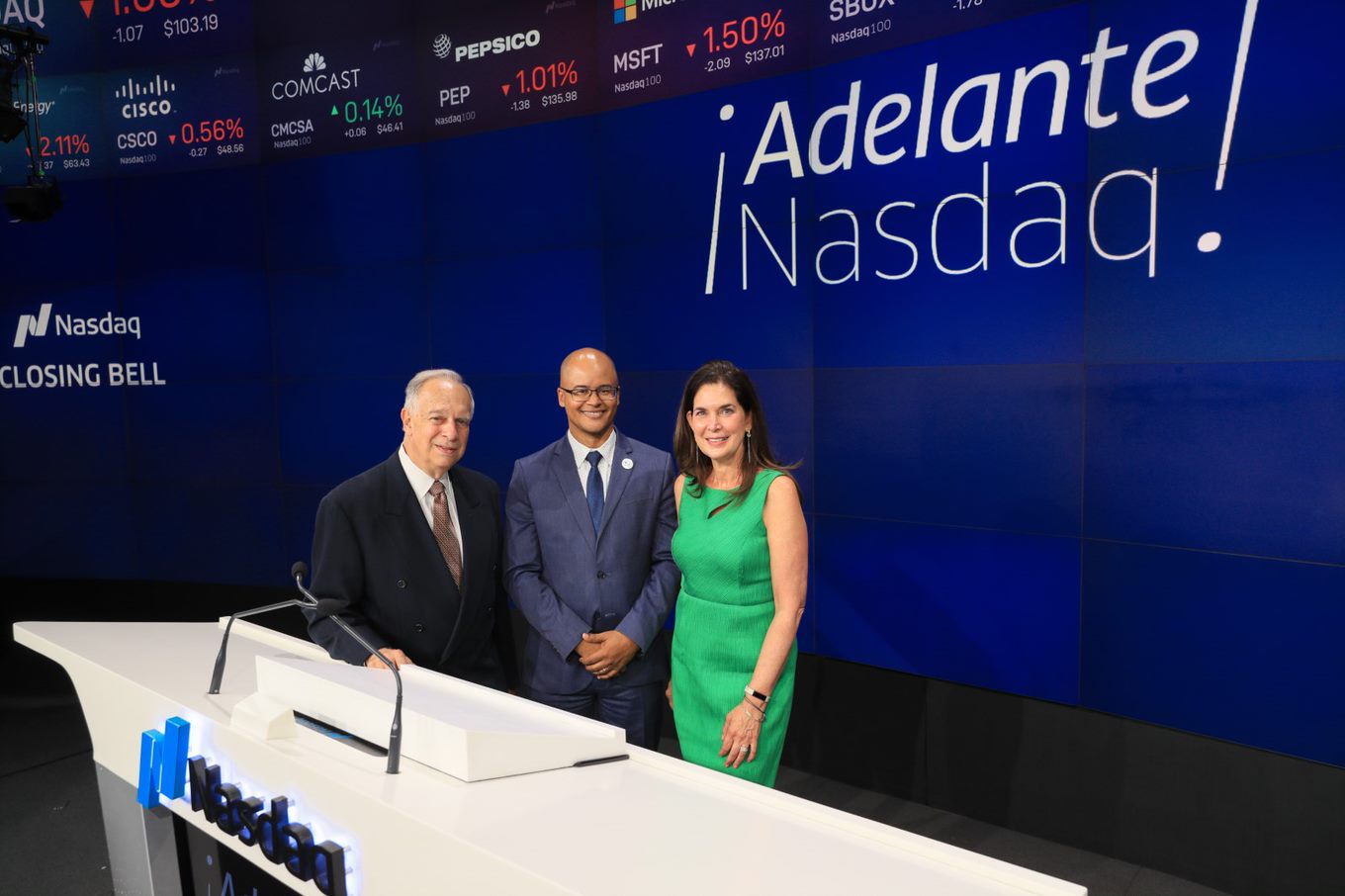 Ramon Peguero speaks on a panel hosted by Adelante Nasdaq