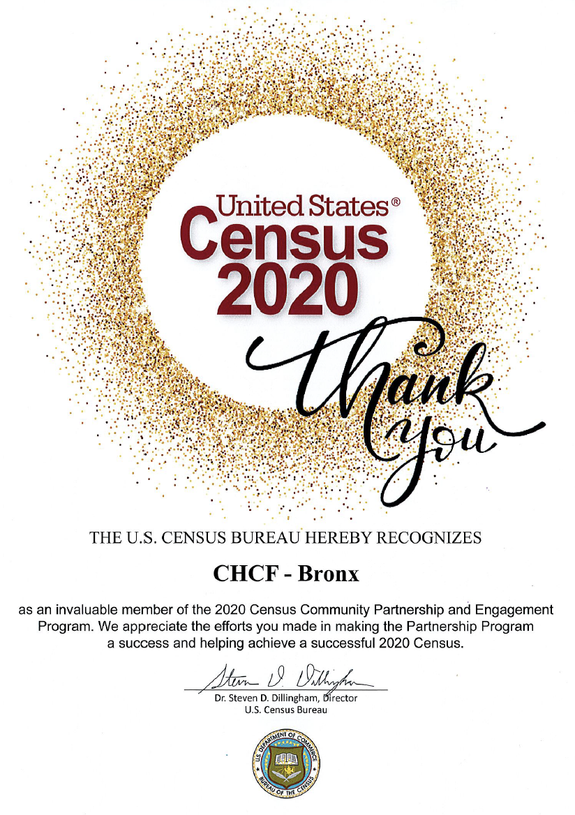 CHCF was honored by the United States Census Bureau