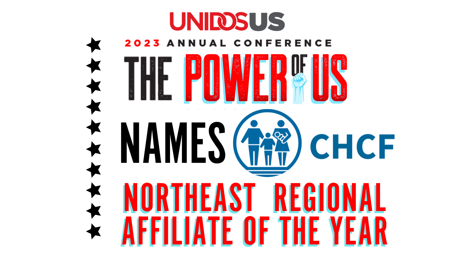 CHCF Takes the Stage as Northeast Regional Affiliate of the Year at UNIDOS’s 2023 Conference