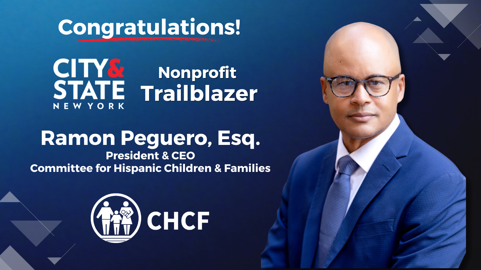 President & CEO Ramon Peguero Named Nonprofit Trailblazer